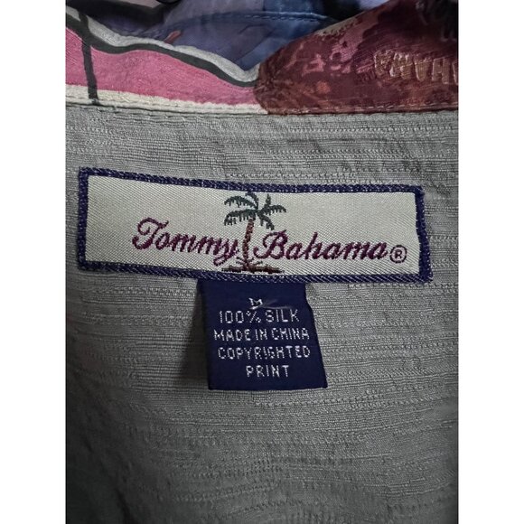 Tommy Bahama Retro Kitsche Silk Button Vintage Bowling Shirt Luau Lanes Medium - Picture 10 of 12